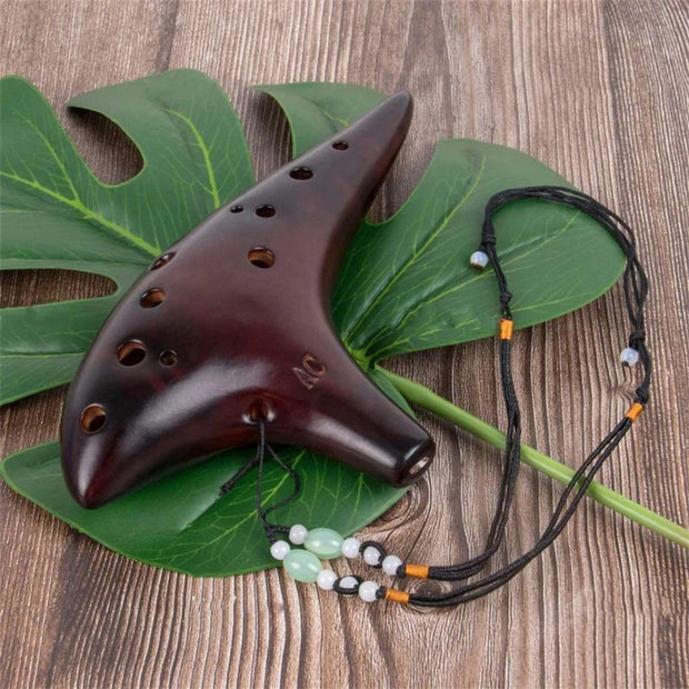 ocarina céramique marron